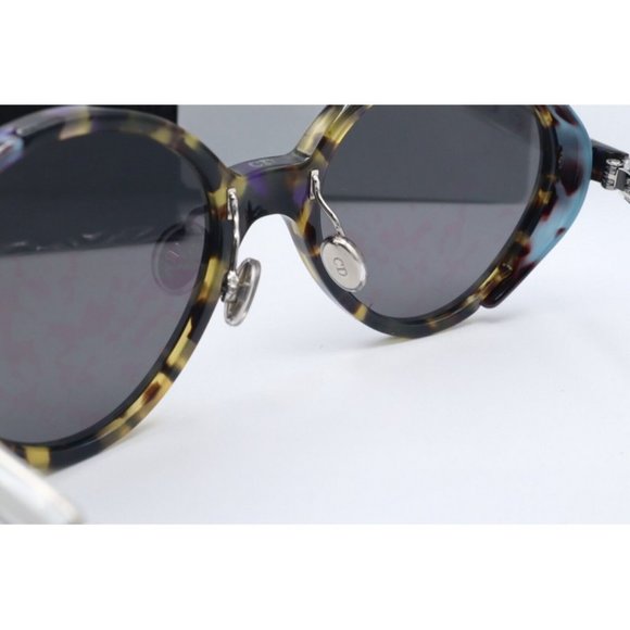 New Christian Dior Umbrage 0X8TW Round Havana Sunglasses Grey Green Mirror Lens- - Picture 9 of 11